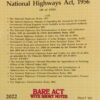 Lexis Nexis’s The National Highway Acts, 1956 (Bare Act) - 2022 Edition