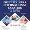 Bharat's Direct Tax Laws & International Taxation (Paper 4 Group 2) by CA. Arvind Tuli for May 2024