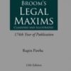 Lexis Nexis's Legal Maxims by Broom - 13th Edition August 2019