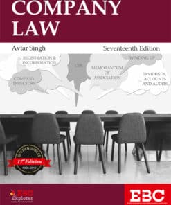 EBC's Company Law by Avtar Singh - 17th Edition 2018, Reprinted with Supplement 2021