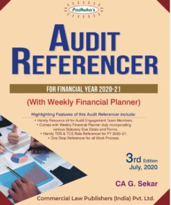 Commercial's Audit Referencer Financial Year 2020-21 With Weekly Financial Planner By G. Sekar, 3rd Edition July 2020