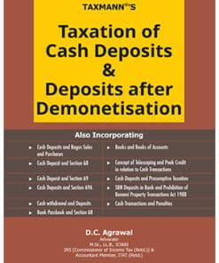 Taxmann's Taxation of Cash Deposits & Deposits after Demonetisation by D.C Agrawal - 1st Edition August 2020