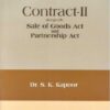 CLA's Contract -II Alongwith Sale of Goods Act And Indian Partnership Act by Dr. S. K. Kapoor - 15th Edition 2017