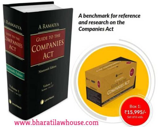 Lexis Nexis's Guide to the Companies Act (Box 1) by A Ramaiya - 19th Edition 2020