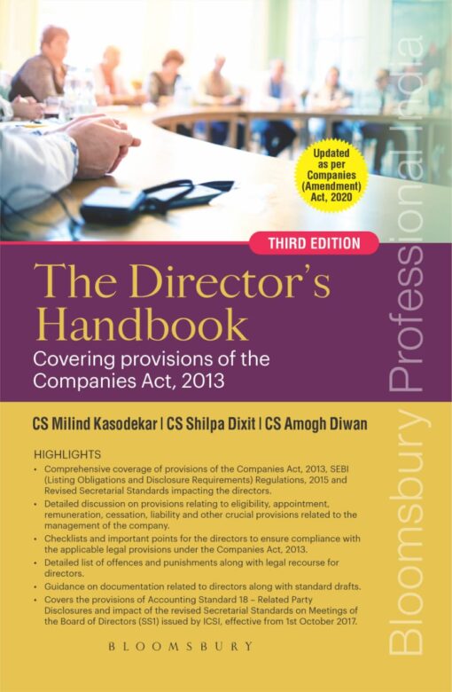 Bloomsbury’s The Director’s Handbook by CS Milind Kasodekar, CS Shilpa Dixit and CS Amogh Diwan - 3rd Edition 2022