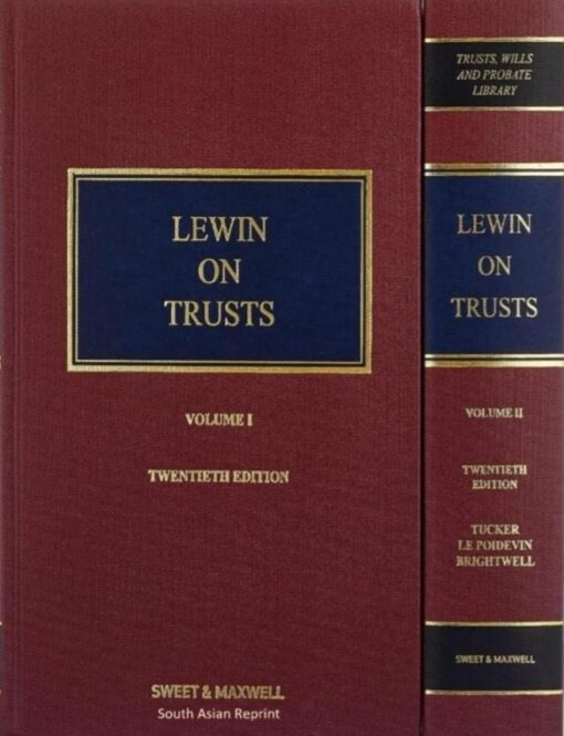 Sweet & Maxwell's Lewin on Trusts - South Asian Reprint of 20th Edition