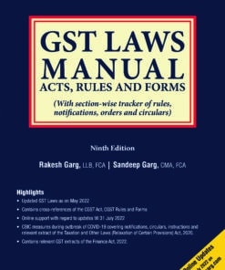 Bloomsbury's GST Law Manual (Acts, Rules and Forms) by Rakesh Garg - 9th Edition May 2022