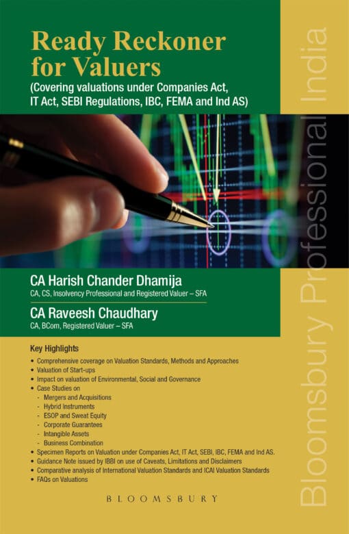 Bloomsbury's Ready Reckoner for Valuers by CA Harish Chander Dhamija - 1st Edition March 2021