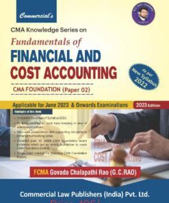 Commercial's Fundamentals of Financial and Cost Accounting by CMA G.C. Rao for June 2023 Exam