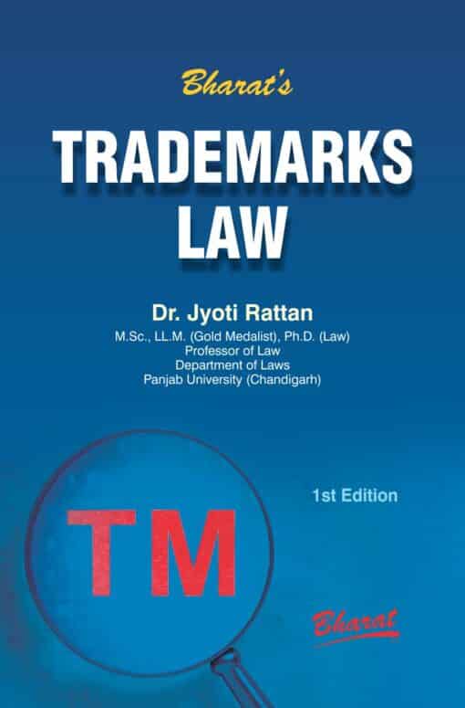 Bharat's Trademark Laws by Dr. Jyoti Rattan - 1st Edition June 2021
