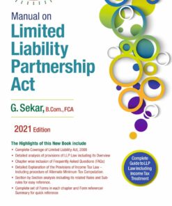 Commercial's Manual on Limited Liability Partnership Act by G. Sekar - 1st Edition 2021