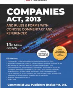 Commercial's Companies Act, 2013 and Rules & Referencer by Corporate Professionals - 14th Edition July 2022