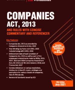 Commercial's Companies Act, 2013 and Rules with Concise Commentary and Referencer by Corporate Professionals - 12th Edition July 2021