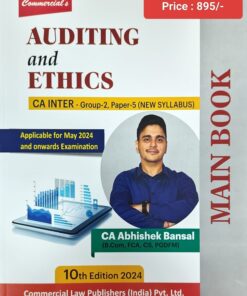 Commercial's Auditing and Ethics (Main Book) by Abhishek Bansal for May 2024 Exam
