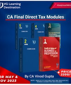 VG Learning's Direct Taxes (Set of 5 Modules) By Vinod Gupta - May/Nov 2023 Exam