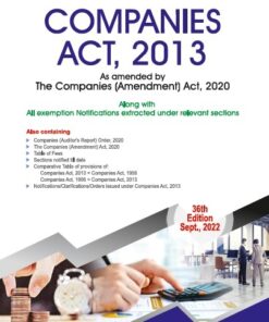 Bharat's Companies Act, 2013 (Royal Size) - 36th Edition September 2022