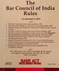 Lexis Nexis’s The Bar Council of India Rules (Bare Act) - 2022 Edition