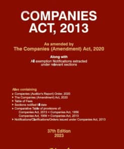 Bharat's Companies Act, 2013 with Comments (Act No. 18 of 2013) (Pocket Size) - 37th Edition 2023