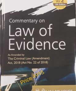 DLH's Commentary on The law of Evidence by Mulla - Edition 2022