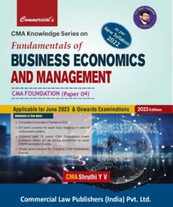 Commercial's Fundamentals of Business Economics and Management by CMA Shruthi Y V for June 2023 Exam