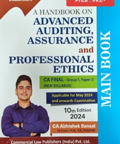 Commercial's A Handbook on Advanced Auditing & Professional Ethics (Main Book) by Abhishek Bansal for May 2024 Exam