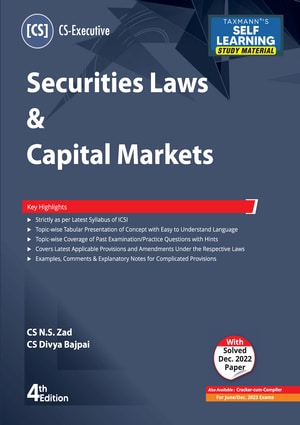 Taxmann's Securities Laws & Capital Markets by N.S Zad for June 2023 Exams