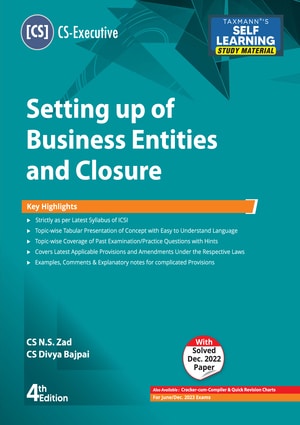 Taxmann's Setting up of Business Entities & Closure by N.S Zad for June 2023
