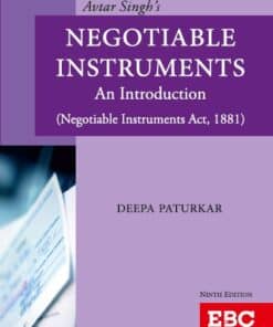 EBC's Negotiable Instruments : An Introduction by Avtar Singh - 9th Edition 2022