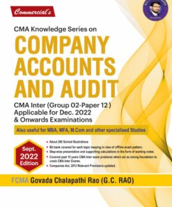 Commercial's Company Accounts And Audit by CMA G.C. Rao for Dec 2022 Exam