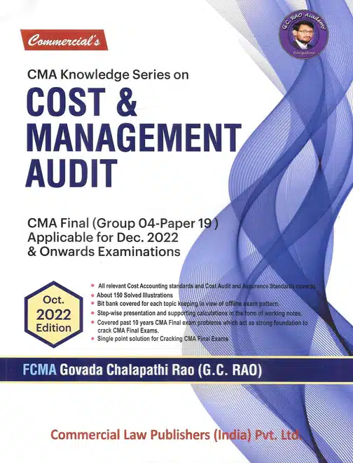 Commercial's Cost & Management Audit by CMA G.C. Rao for Dec 2022 Exam