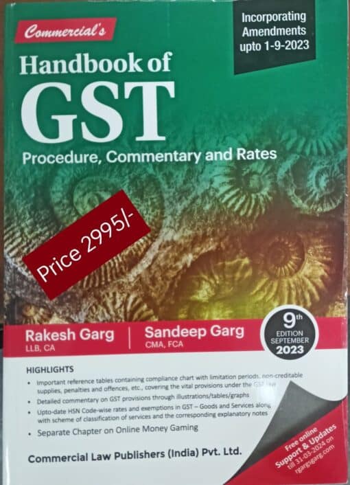 Commercial’s Handbook of GST by Rakesh Garg - 9th Edition 2023