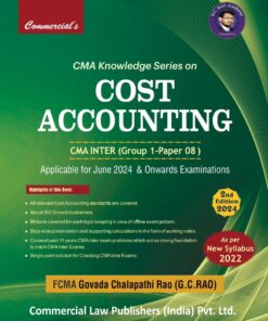 Commercial's Cost Accounting by CMA G.C. Rao for June 2024 Exam