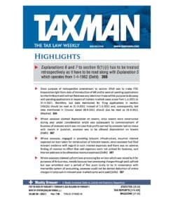 Taxmann's The Tax Law Weekly for the year 2024 (Jan-Dec)