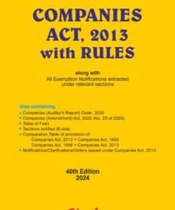 Bharat's Companies Act with Rules (Pocket Edition) - 40th Edition 2024