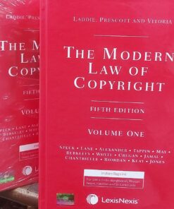 Lexis Nexis's The Modern Law of Copyright by Laddie, Prescott and Vitoria - 5th Edition 2019