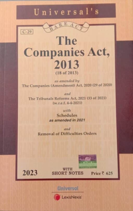 Lexis Nexis’s The Companies Act, 2013 (Bare Act) - 2023 Edition
