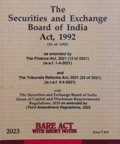 Lexis Nexis’s The Securities and Exchange Board of India Act, 1992 (Bare Act) - Edition 2023