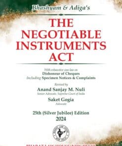 Bharat's Negotiable Instruments Act by Bhashyam & Adiga