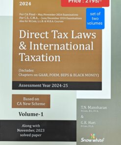 Snow white's Direct Tax Laws & International Taxation by T. N. Manoharan for May 2024