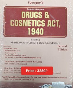 Whytes & Co's Commentary on Drugs & Cosmetics Act, 1940 by Iyengar - 2nd Edition 2024
