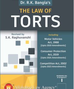 Cover of Law of Torts by Dr. R.K. Bangia, 27th Edition Reprint 2026, published by Allahabad Law Agency