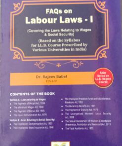 B.C. Pub's FAQ's on Labour laws - I by Rajeev Babel - 1st Edition 2025