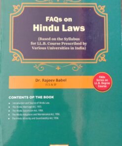 B.C. Pub's FAQ's on Hindu laws by Rajeev Babel - 1st Edition 2025