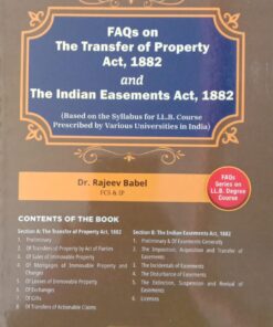 B.C. Pub's FAQ's on The Transfer of Property Act, 1882 by Rajeev Babel - 1st Edition 2025
