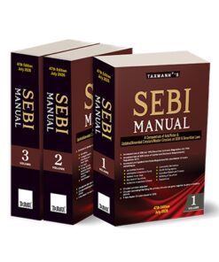 Cover of Taxmann's SEBI Manual Set of Three Volumes, 47th Edition July 2026, covering ICDR, LODR, and 2026 Master Circulars